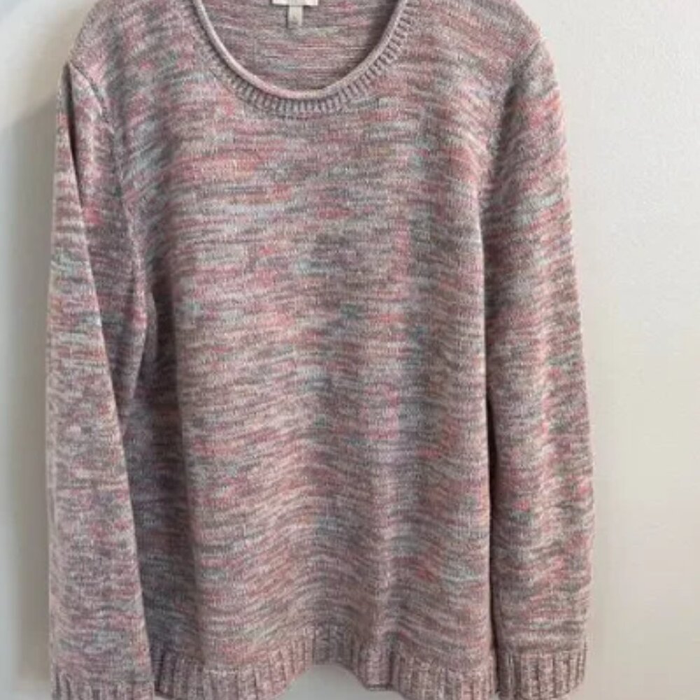 Talbots Multicolor 100% Cotton Pullover Sweater Size L